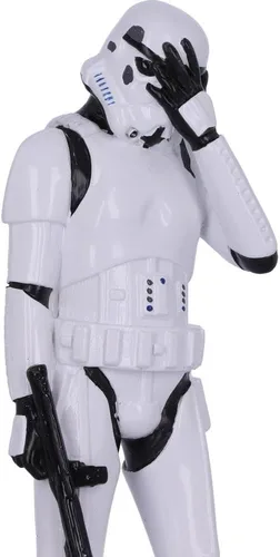 Vista 6 de Nemesis Now Figuras de ciencia ficción originales de Stormtrooper Three Wise, color blanco, 5.5 in