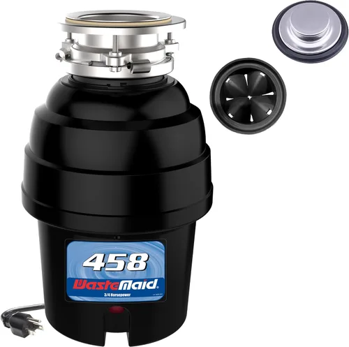 Vista 14 de Waste Maid 10-US-WM-658-3B - Sistema de trituración de residuos de alimentos de acero inoxidable anti-atascos, 1-1/4 HP Premium, Negro