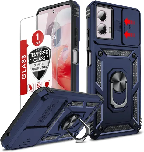 Vista 36 de LeYi Funda para Moto G Stylus 2022 4G (no compatible con 5G), funda para Moto G Stylus con 2 protectores de pantalla, funda protectora de grado Oro