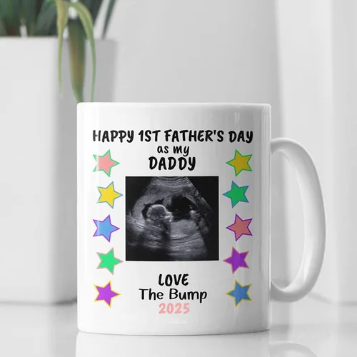 Vista 5 de Taza personalizada para papá por primera vez, taza de café para el primer día del padre, primera vez, regalo para papá nuevo, idea del día