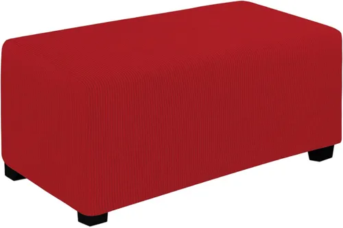 Vista 110 de Easy-Going Funda Elástica para Otomana Taburete de Almacenamiento Plegable Protector de Muebles Funda Rectangular Suave con Parte Inferior Elástica
