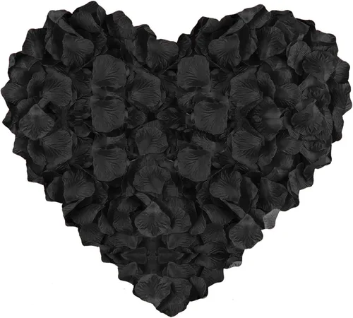 Vista 11 de 1000 pétalos de rosa falsos para noche romántica, creación de ambiente festivo romántico, para propuesta de matrimonio, boda, día de San Valentín