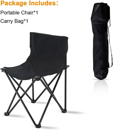 Vista 4 de Smartmak Silla de sauna plegable rápida, reforzada, adecuada para sauna, playa y picnic, color negro