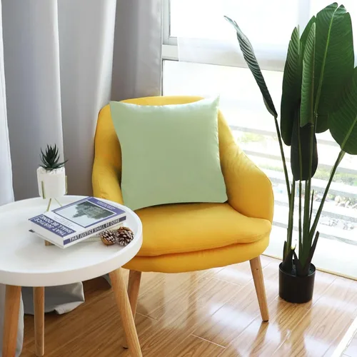 Vista 6 de YETTASBIN Funda de almohada de color liso verde salvia de 16 x 16 pulgadas, funda de cojín cuadrada suave para sofá, dormitorio, automóvil, casa