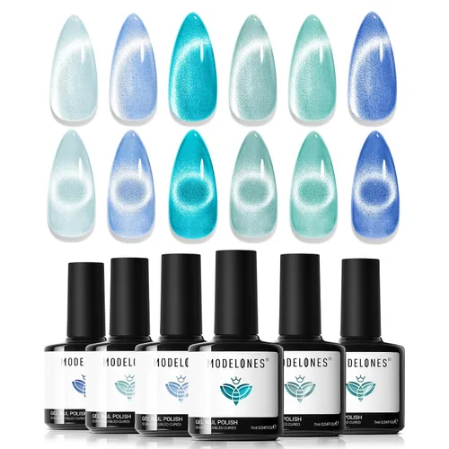 Vista 17 de modelones Imanes de uñas con imán de ojo de gato, ojo de gato, color marrón Juego de imanes de ojo de gato rosa bebé A A A