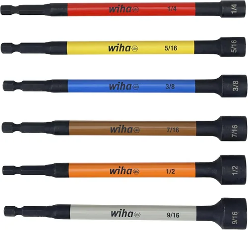 Vista 8 de Wiha 70489 Juego de 3 piezas de tuercas magnéticas codificadas por colores SAE de 3 pulgadas