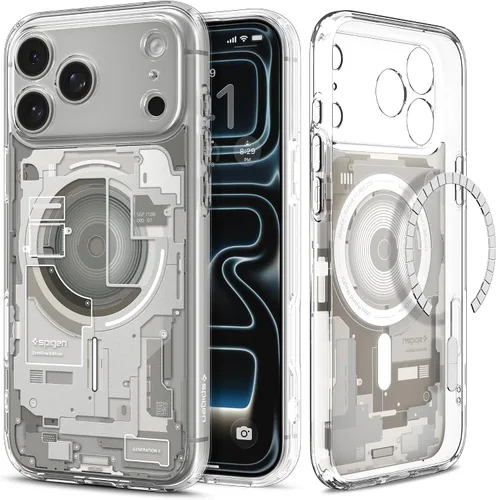 Vista 29 de Spigen Ultra Hybrid MagFit Impresión Digital Directa - Funda para iPhone 16 Pro [Diseño Personalizado][Compatible con Magsafe] - Analógica DDP