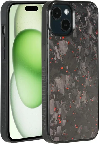 Vista 12 de Grip Series - Funda para iPhone 15 con fibra de carbono forjada real, diseño de bordes agarres, compatible con carga inalámbrica, compatible