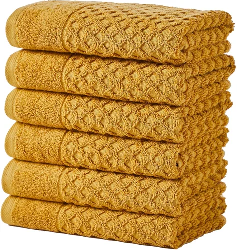 Vista 79 de Great Bay Home - Toallas de mano 100% algodón blanco, 6 toallas de baño suaves para manos, altamente absorbentes y de secado rápido, colección 01