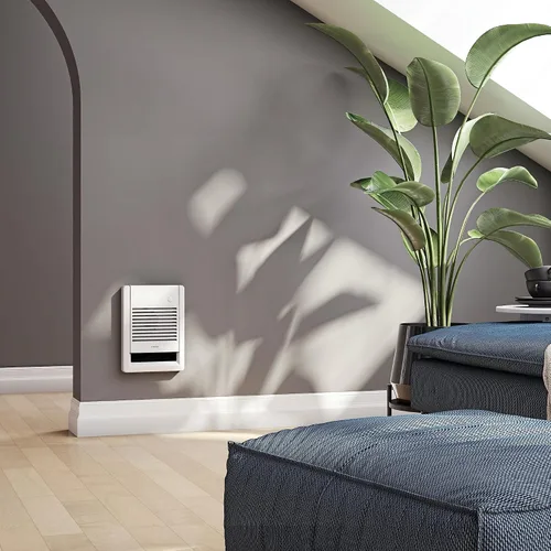 Vista 6 de Stelpro Sonoma - Calentador de ventilador de pared – 2000 W / 240 V (1500 W / 208 V) – 12 3/8 pulgadas de alto x 9 1/16 pulgadas de ancho – Diseño