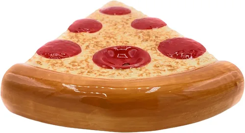 Vista 3 de Rebanada de pizza de cerámica para decoración y exhibición del hogar o restaurante