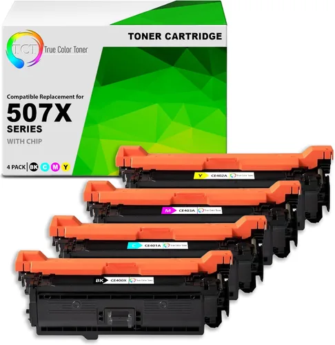 Vista 15 de TCT Paquete de 4 cartuchos de tóner 507A – Reemplazo compatible para HP 507A CE400A CE401A CE402A CE403A funciona con impresoras HP LaserJet