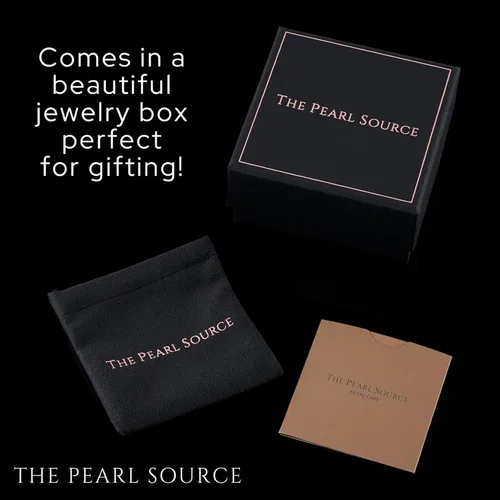Vista 6 de The Pearl Source Rice Shaped Freshwater Pearl Bracelet for Women - Cultured Pearl Bracelet in 925 Sterling Silver with Genuine Cultured Pearls Pearl