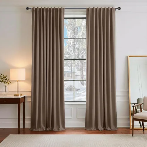 Vista 101 de PONY DANCE Cortinas cortas con aislamiento térmico para ventana pequeña, para guardería, baño, cocina, lavandería, caravana, sótano, 29 pulgadas