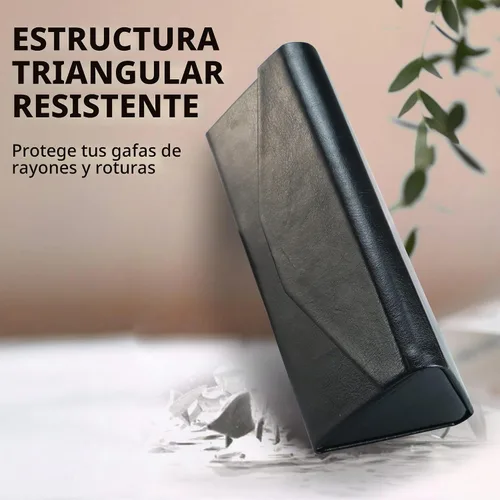 Vista 5 de VisionGlobal Paquete de 2 fundas rígidas para lentes con diseño plegable, funda portátil para gafas de sol para protección de lentes, ligera