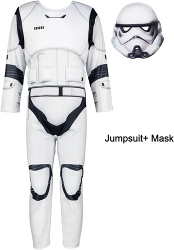 Vista 4 de Hqroidd Disfraz de tormenta máscara de soldado para niños conjunto completo de casco imperio juego de rol accesorios de Halloween