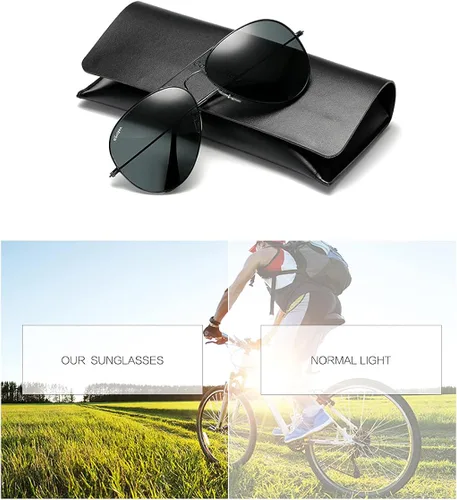 Vista 6 de CONRAD RONTGEN Premium Aviator Gafas de sol para hombres y mujeres Aviadores Clásicos