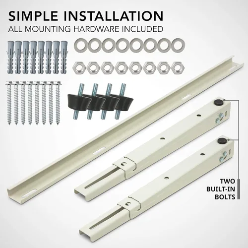 Vista 2 de Ivation Soporte de montaje de aire acondicionado dividido para exteriores, soporte universal de CA de montaje en pared resistente con hardware