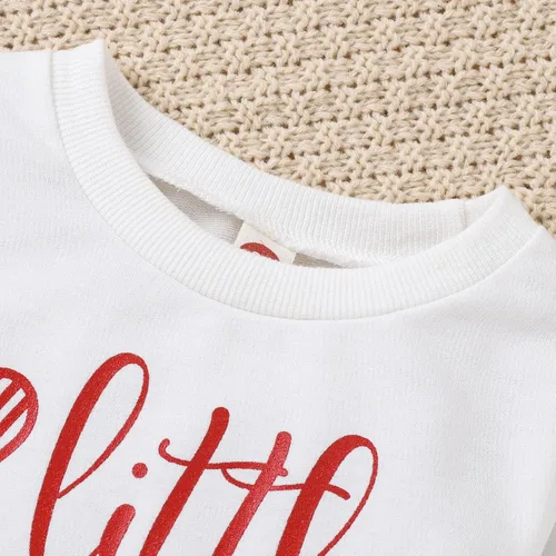 Vista 7 de Toddler Girls Valentine's Day Long Sleeve Letter T Shirt Pullover Tops Bell Bottoms Pants Kids Girl Outfits Teens