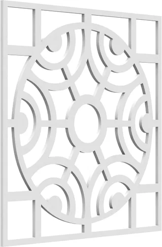 Vista 6 de Walton Paneles de pared decorativos de madera con calado, pequeños, 11 3/8 pulgadas de ancho x 11 3/8 pulgadas de alto x 1/4 pulgadas de alto, nogal
