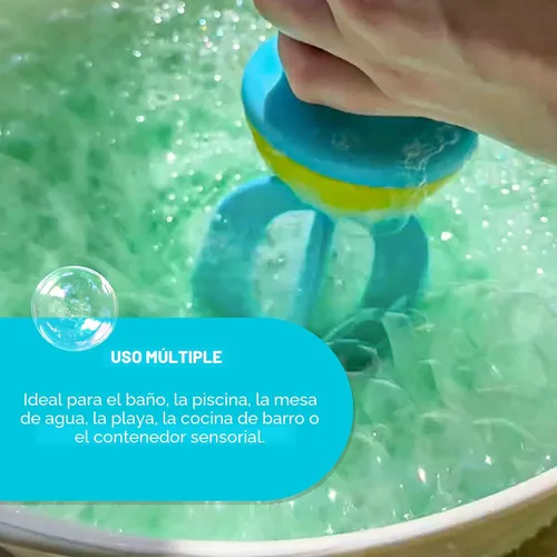 Vista 3 de HABA Juguetes de baño para niños pequeños: batidor de baño de burbujas para niños, para juegos sensoriales, habilidades motoras y diversión