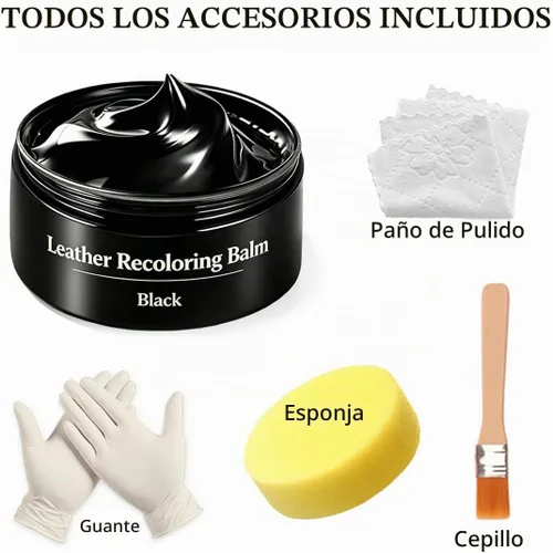 Vista 3 de Leather Recoloring Dye Balm, Leather & Vinyl Color Restorer Conditioner – Repairs Faded & Scratched Leather