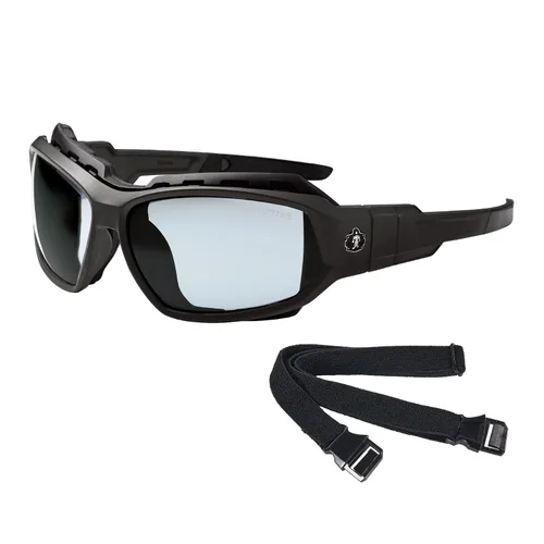 Vista 9 de Ergodyne Skullerz Loki Spoggles Gafas de Seguridad Convertibles Antiarañazos - Incluye Junta y Correa para Convertir a Gafas Protectoras, Antivaho