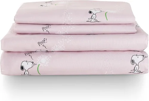 Vista 12 de Berkshire Peanuts® - Juego de sábanas tamaño individual, 3 piezas, diseño de personajes lindos Snoopy de microfibra suave, mini Snoopy y Woodstock