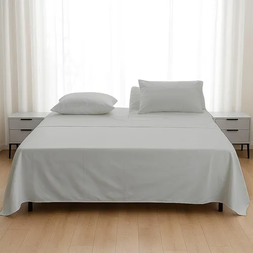 Vista 22 de Juego de sábanas con bolsillo extra profundo individual XL, sábanas y fundas de almohada de 4 piezas, lujosas, ultrasuaves, refrescantes, bolsillo