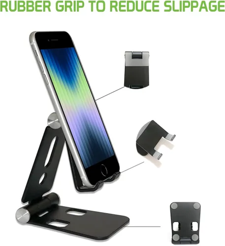 Vista 5 de Cellet Soporte de escritorio para teléfono celular, soporte, base compatible con todos los teléfonos inteligentes, iPhones, Samsung Galaxy Note