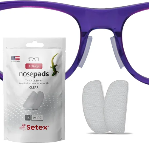 Vista 13 de Setex Gecko Grip - Almohadillas antideslizantes para la nariz de 0.071 in de grosor, (5 pares transparentes) fabricadas en Estados Unidos