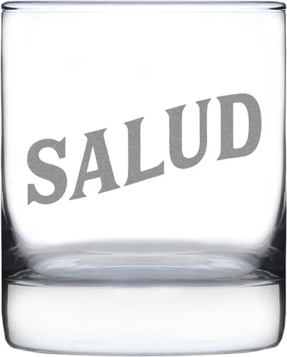 Vista 7 de Custom Salud – Spanish Cheers – Vaso de whisky personalizado – Divertidos regalos temáticos españoles o decoración de fiesta para mujeres y hombres