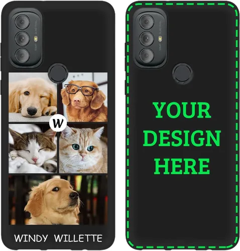 Vista 18 de Funda de teléfono con foto personalizada para Motorola Moto G Power 2022 con imagen, texto, logotipo, nombre, funda negra suave, regalo único