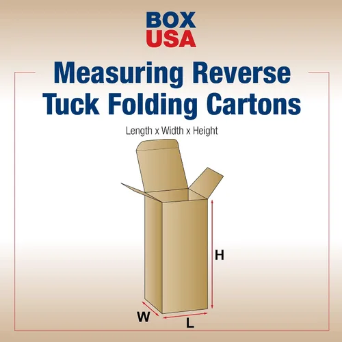 Vista 2 de BOX USA BRTS26 Reverse Tuck Cajas plegables, 4 "x 4" x 6", Kraft (Paquete de 250)