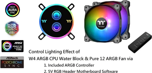 Vista 2 de Thermaltake Pacific C240 Ddc Res/Pump 5V Sincronización de placa base Radiador de cobre PETG Tubo duro Kit de refrigeración por agua CL-W242-CU12SW-A