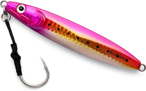 Vista 37 de BLUEWING Señuelos de pesca para agua salada de paso lento, plantillas verticales de 2.82 oz-35.27 oz cebo de hundimiento de peces con gancho de Big