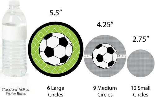 Vista 3 de Big Dot of Happiness Goaaal – Fútbol – Baby Shower o fiesta de cumpleaños – Confeti gigante – Decoraciones de fiesta – Confeti grande 27