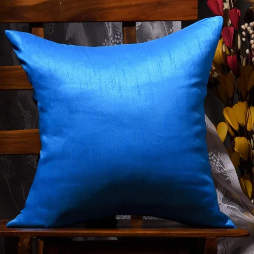 Vista 2 de Juego de 2 fundas de almohada decorativas para sofá, color azul aguamarina, almohada de granja de 12 x 12 pulgadas, fundas de almohada de seda