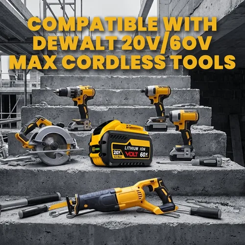 Vista 4 de Batería de repuesto 12ah 60v compatible con herramientas DeWalt 20v 60v, 2