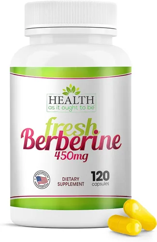 Vista 7 de Health As It Ought To Be Berberina fresca 450mg metabólico 60 cápsulas