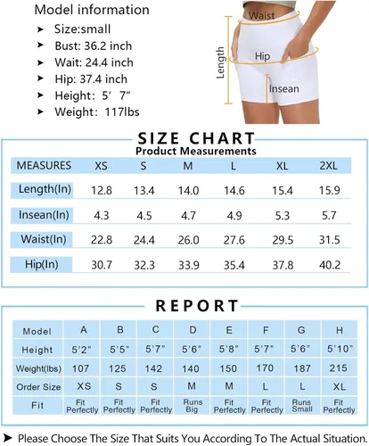Vista 7 de THE GYM PEOPLE - Pantalones cortos de yoga para mujer, con cintura alta, control de abdomen y bolsillos profundos, para gimnasia, entrenamiento
