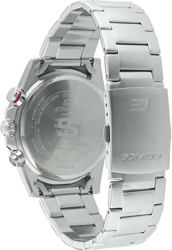 Vista 3 de Casio Reloj cronógrafo de cuarzo para hombre con correa de acero inoxidable plata pulsera Plateado Pulsera