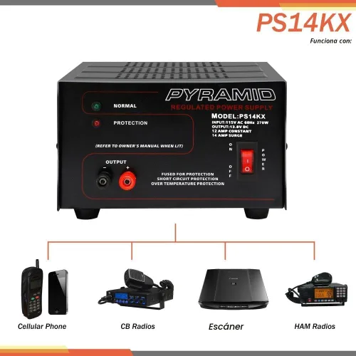 Vista 4 de Fuente de alimentación de banco compacto universal - Convertidor de 12 V de CA a CC regulado lineal de laboratorio doméstico de 12 amperios