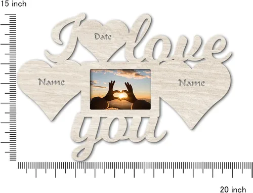 Vista 5 de Namofactur Marco de fotos personalizado con nombres y fechas, marco de fotos personalizado, regalo de amor, compromiso