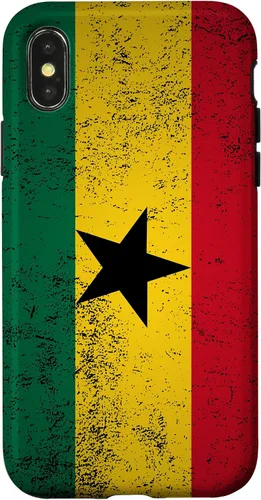 Vista 5 de Grunge Ghana Flag Vintage Accra West African Ghanaian Gift Case for iPhone 17