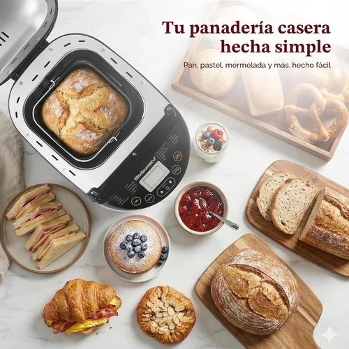 Vista 8 de Elite Gourmet - Máquina para hacer pan programable, 2 libras, 3 tamaños, 19 preajustes, color negro Cuenta con ajustes preestablecidos sin gluten