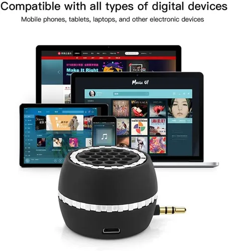 Vista 11 de Leadsound Altavoz portátil, Crystal 3W 1.063 in 8Ω Mini altavoz inalámbrico con conector de audio auxiliar de 0.138 pulgadas, enchufe de graves