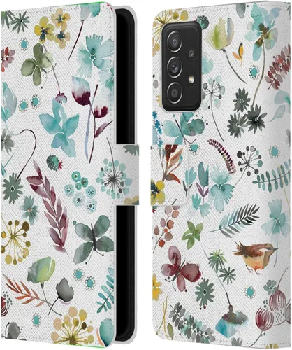 Vista 90 de Head Case Designs Officially Licensed Ninola Butterfly Nature Spring Floral Leather Wallet Case Compatible with Samsung Galaxy A07 4G