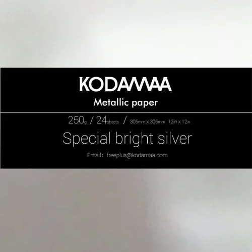 Vista 5 de KODAMAA Cartulina cuadrada de 12 x 12 pulgadas, papel metálico brillante multiusos, perfecto para manualidades, decoración de fiestas, embalaje