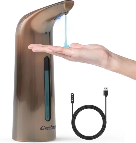Vista 10 de Dispensador Automático Ajustable de Jabón Sin Contacto, Dispensador de Bomba de Jabón Líquido Sensor Sin Contacto con 4 Niveles Ajustables